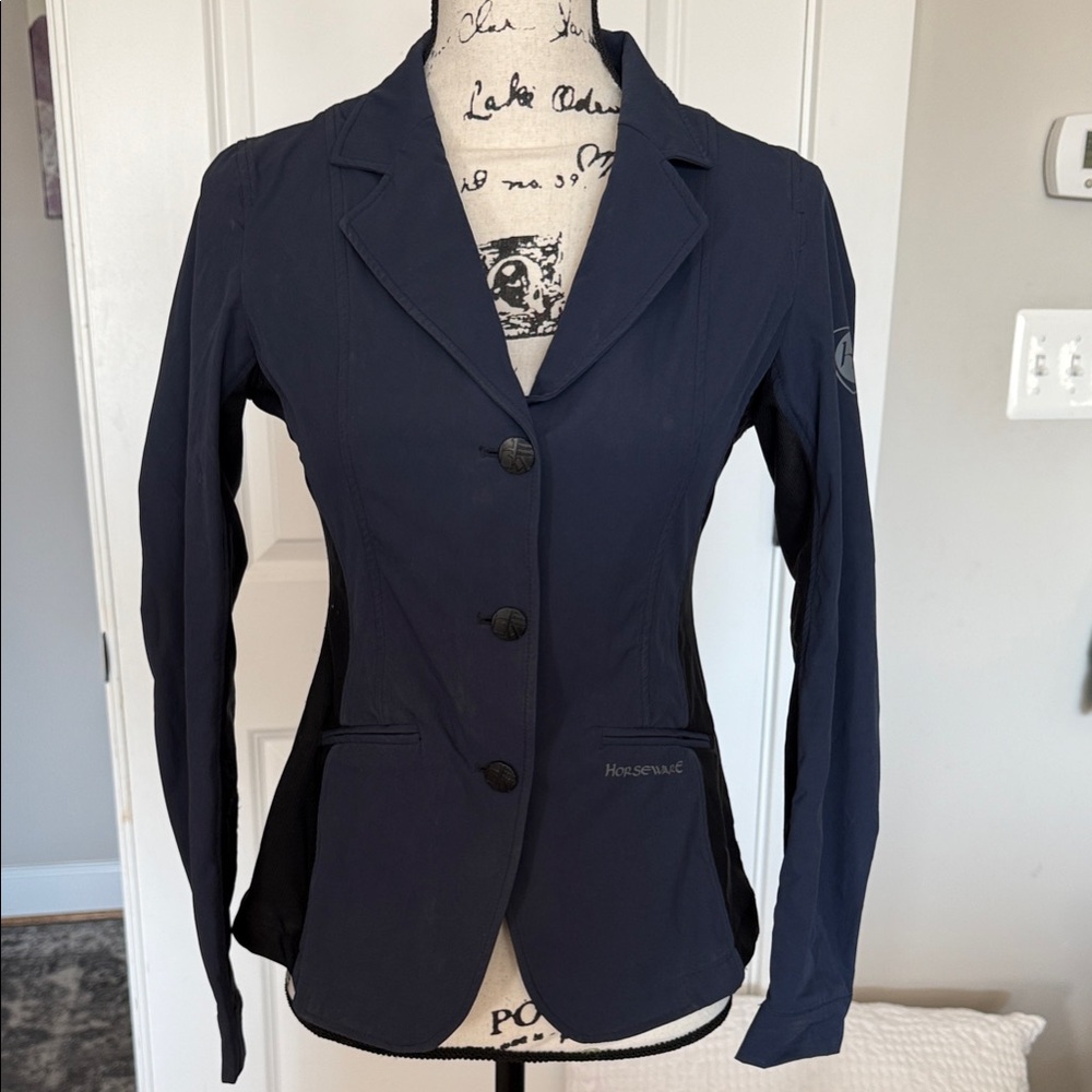 Women's Navy show coat by Horseware